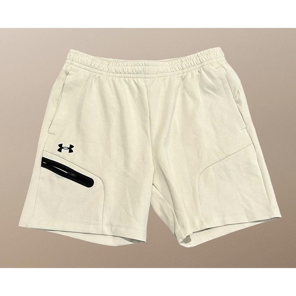 Under Armour Unstoppable Fleece Shorts Mens Large Zip Pocket Athletic 1379809 - Picture 1 of 8